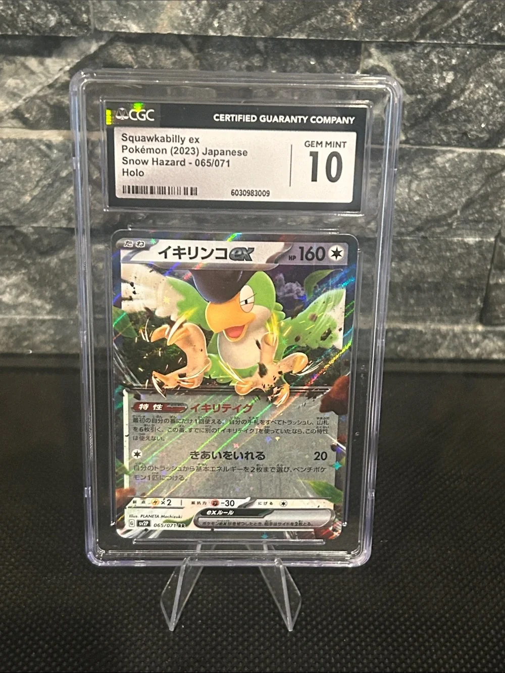 CGC 10 Pokemon Squawkabilly ex 065/071 Japanese Holo from Snow ❄️ Hazard